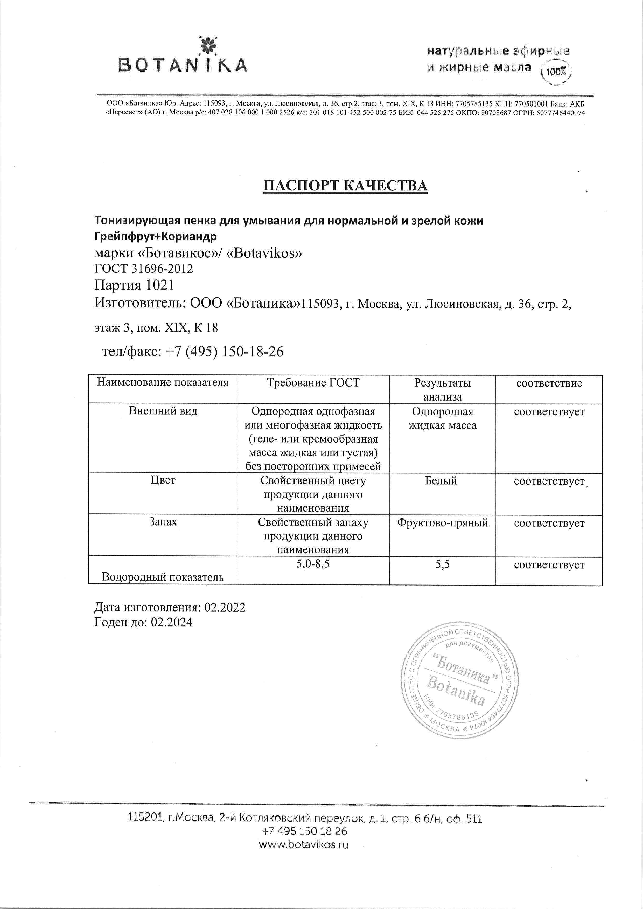 Паспорт №022022